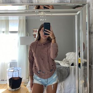 distressed sweatshirt, worn only once